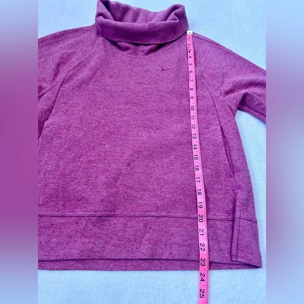 Nike Pink Cowl Neck Pull-Over Sweater - Small
